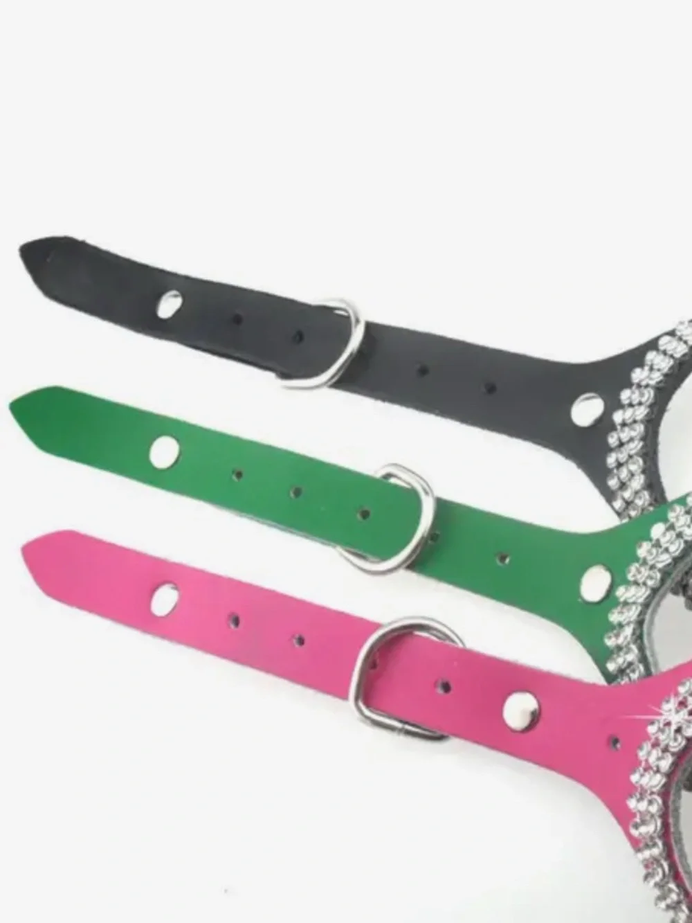 New Handmade bling leather dog harnesses